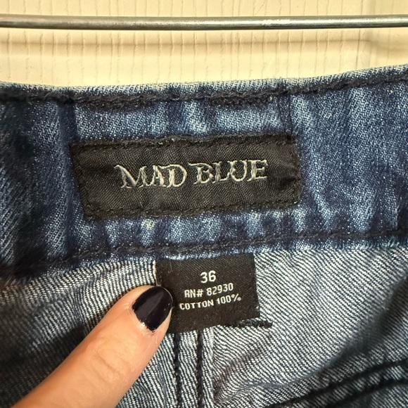 Mad Blue Distressed Denim Men’s Shorts Size 36 100% Cotton - Picture 10 of 12